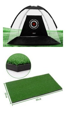 Golf Practice Net Backyard Driving Range – Portable Golf Hitting Cage with Target, Golf Training Net for Swing Practice, Easy Setup Outdoor Golf Net Equipment
