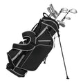 Golf Club Set, 12 Pieces Men's Complete Golf Club Set Right Handed With 460CC #1 Driver, #3 & 5 Fairway Wood, #4 Hybrid, #5/#6/#7/#8/#9/#PW/#SW Irons, L-Shaped Putter, Golf Stand Bag, Black