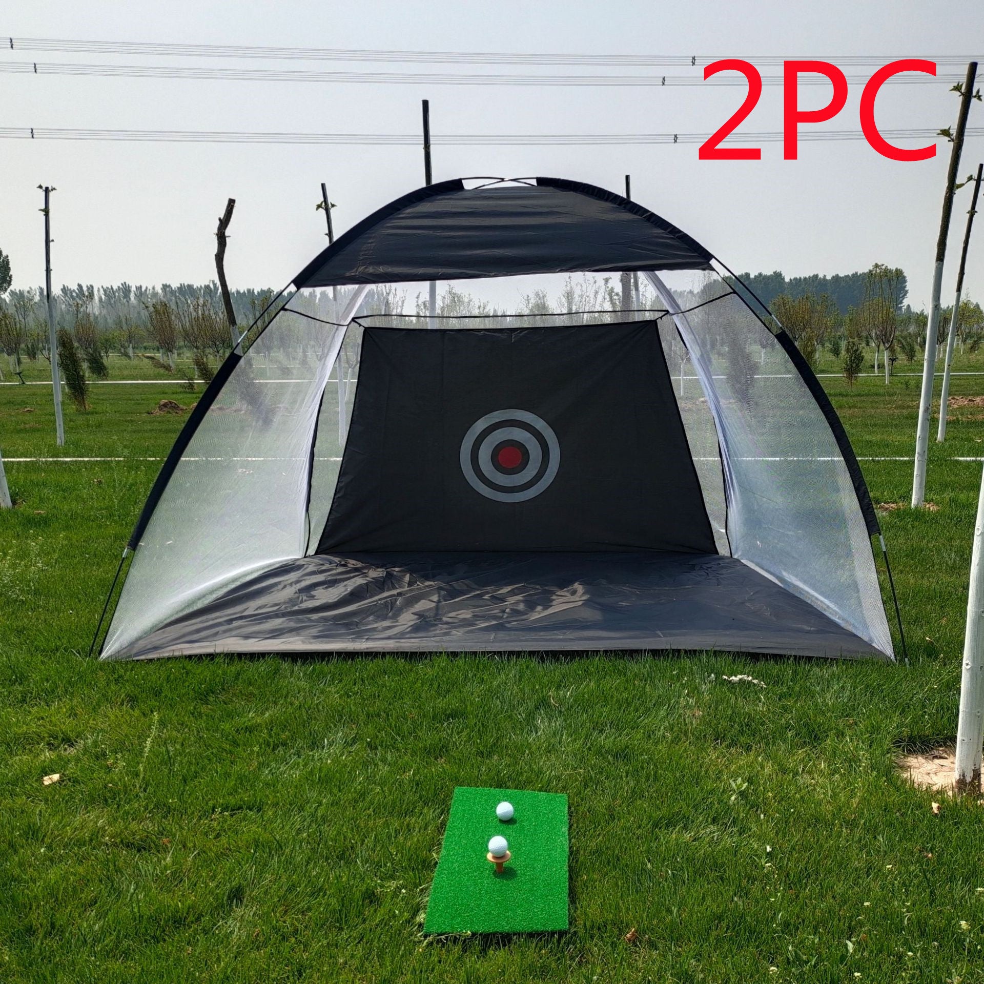 Golf Practice Net Backyard Driving Range – Portable Golf Hitting Cage with Target, Golf Training Net for Swing Practice, Easy Setup Outdoor Golf Net Equipment